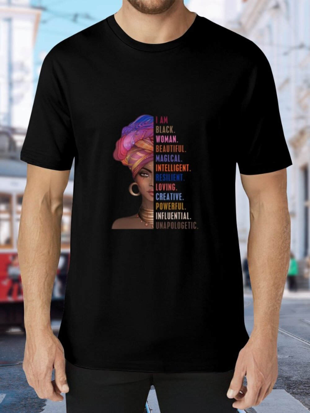 Black Graphic Short Sleeve Tee - Empowerment Statement